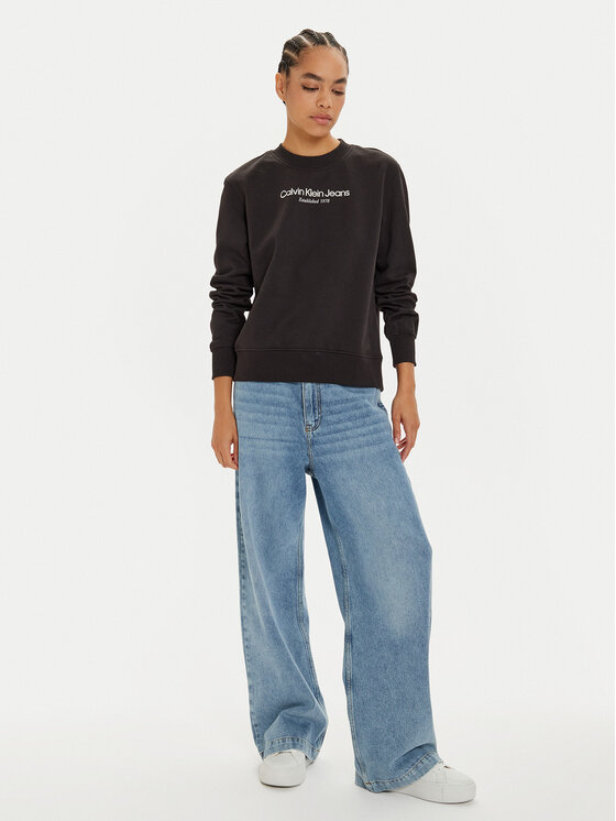 Calvin Klein Jeans Calvin Klein Jeans Μπλούζα Institutional J20J224913 Μαύρο Regular Fit