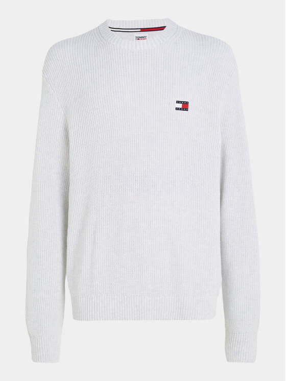 Tommy Jeans Tommy Jeans Пуловер Tonal Xs Badge DM0DM17776 Сив Regular Fit