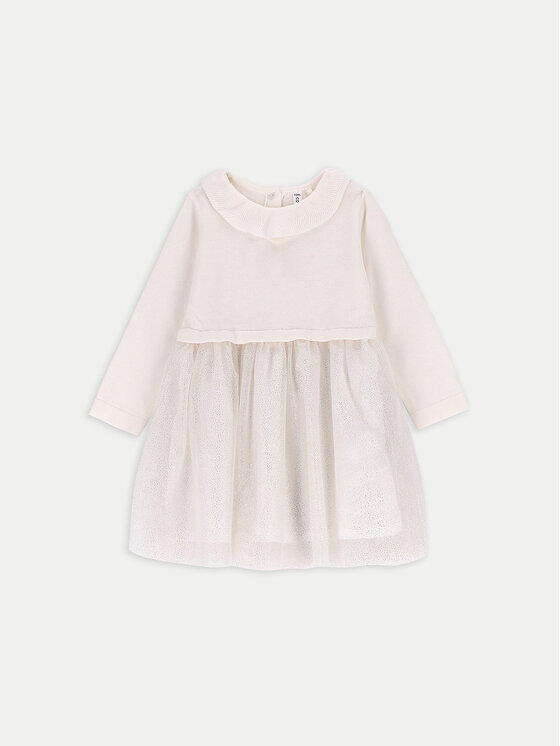 Coccodrillo Coccodrillo Rochie tricotată ZC4129402EBG Écru Regular Fit