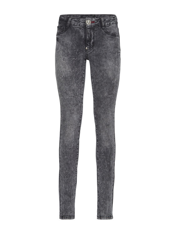 PHILIPP PLEIN PHILIPP PLEIN Jegginsy 21941 Beżowy Jegging Fit