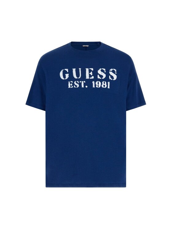 Guess Guess T-Shirt 176795 Modrá Classic Fit