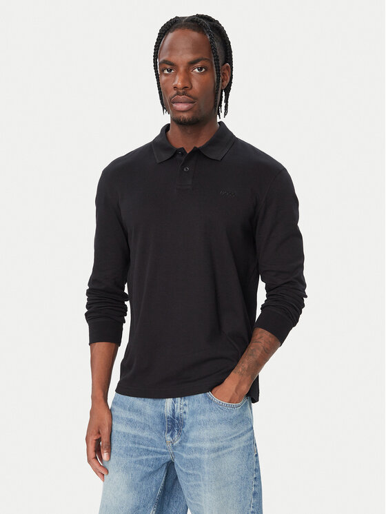 BOSS BOSS Polo marškinėliai Interlock 50527525 Juoda Regular Fit