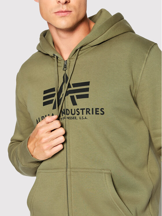 Alpha Industries Alpha Industries Bluza Basic 178325 Zielony Regular Fit