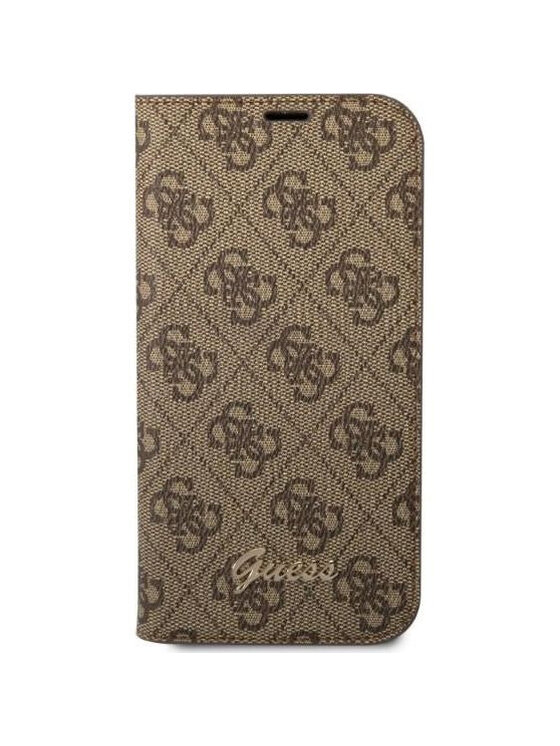 Guess Guess Etui na telefon Book 4K Brązowy