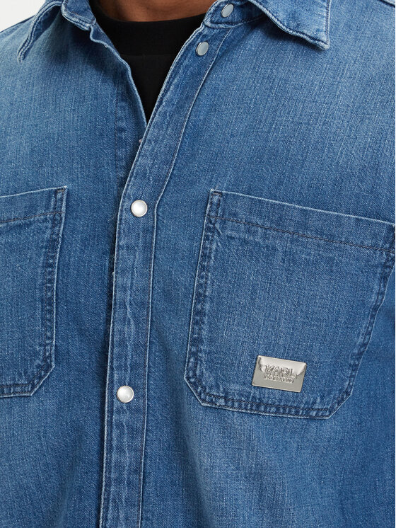 KARL LAGERFELD KARL LAGERFELD Teksasärk 605903 562876 Sinine Regular Fit