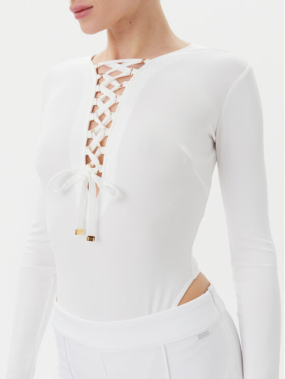 Elisabetta Franchi Elisabetta Franchi Bodi BO-019-51E2-V350 Bijela Slim Fit