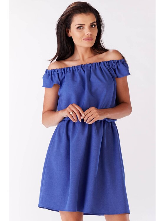 Infinite You Infinite You Sukienka letnia M136 Niebieski Basic Fit