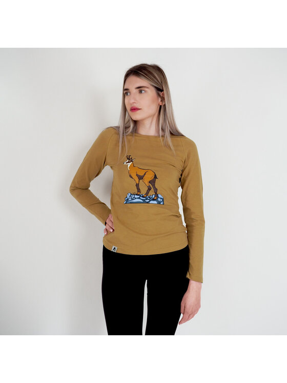 Alpinus Alpinus Longsleeve Varena Brązowy Active Fit