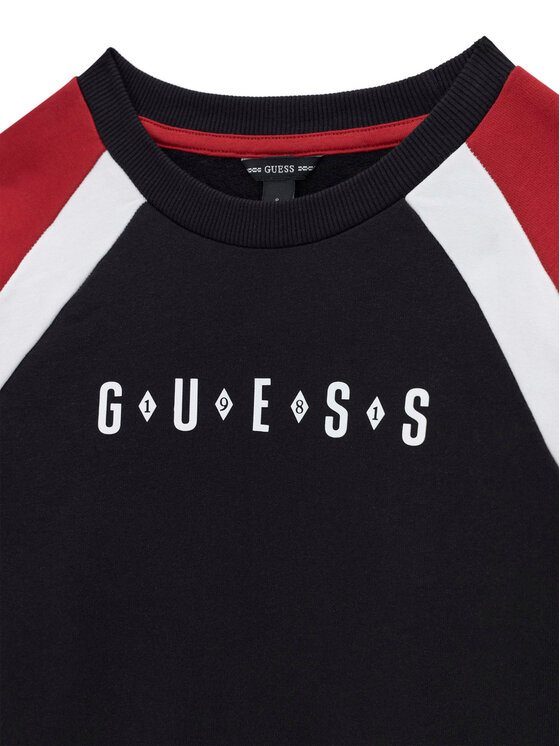 Guess Guess Суитшърт L6BQ02 K5917 Черен Oversize