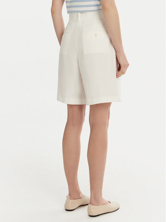 Weekend Max Mara Weekend Max Mara Bermuda kratke hlače Ecuba 2515141032 Bela Regular Fit