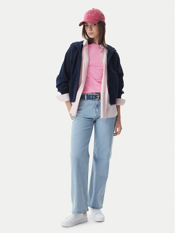 Tommy Jeans Tommy Jeans Суитшърт Flag DW0DW22834 Тъмносин Boxy Fit