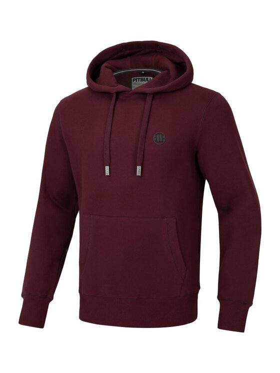 PITBULL PITBULL Bluza Bluza męska z kapturem Small Logo XL Bordowy Regular Fit
