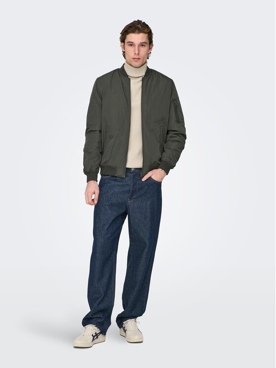 Only & Sons Only & Sons Μπόμπερ μπουφάν Joshua 22023287 Χακί Regular Fit