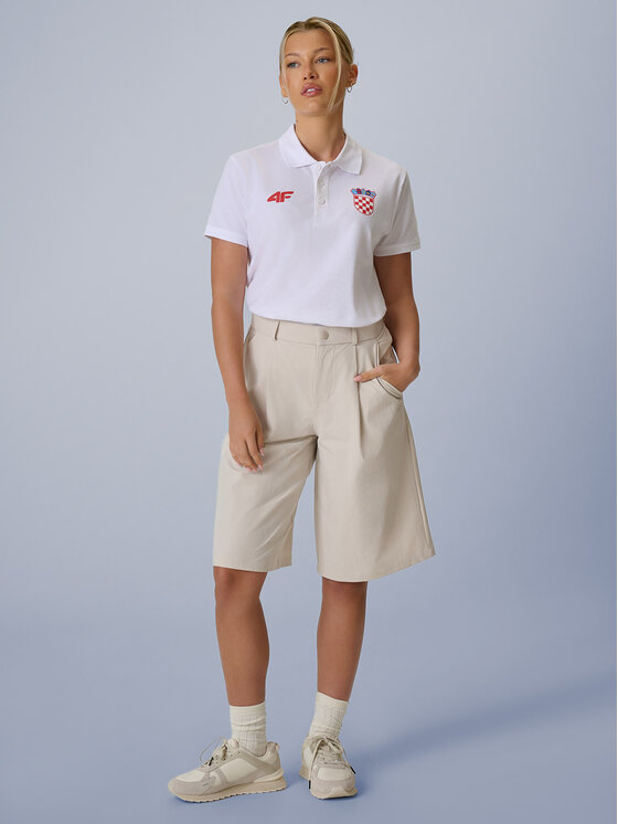 4F 4F Polo TEAMWEAR Biały Regular Fit