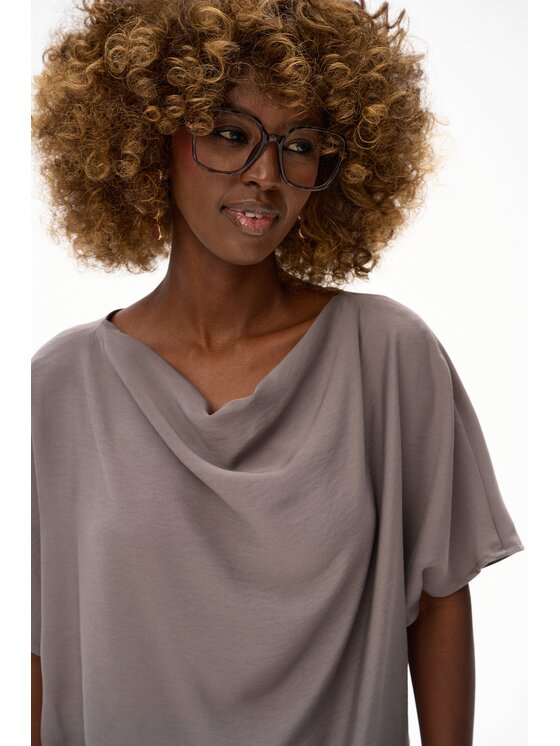 blue shadow blue shadow Bluzka Neri 2 Szary Regular Fit