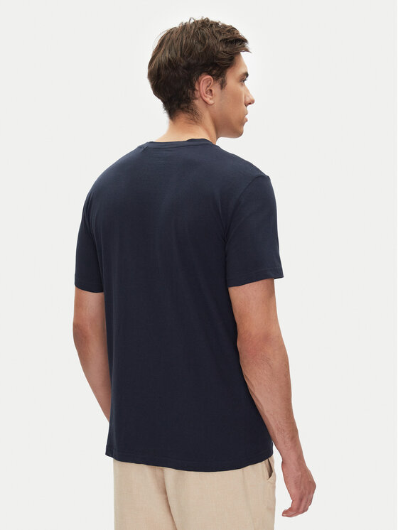 Mustang Mustang T-Shirt Austin 1016273 Granatowy Regular Fit