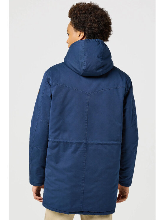 Wrangler Wrangler Kurtka zimowa HEAVY PUFFER Niebieski Regular Fit