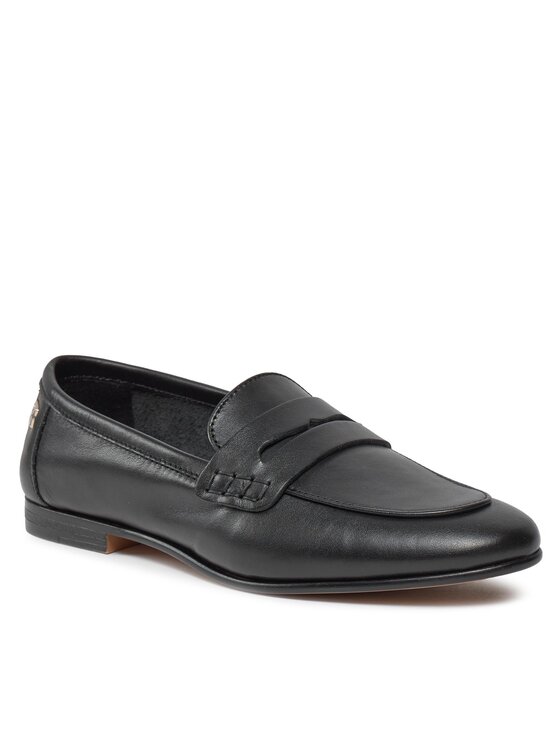 Tommy Hilfiger Tommy Hilfiger Лоуфъри Essential Leather Loafer FW0FW07769 Черен