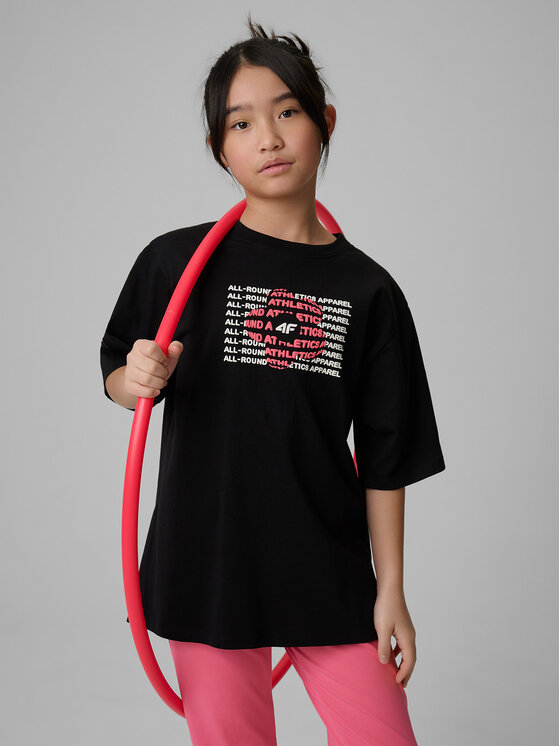 4F 4F T-Shirt THE COLOR'S ENERGY Czarny Loose Fit
