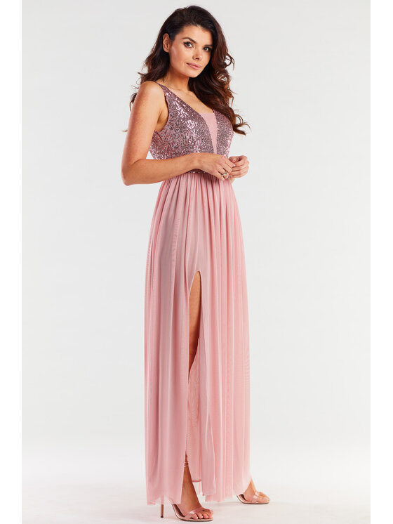 Awama Awama Abito da sera A486 Rosa Basic Fit