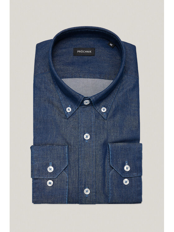 Próchnik Próchnik Koszula PM56 KO073125000017 Granatowy Slim Fit