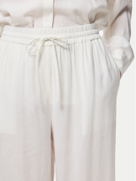 Pieces Pieces Kalhoty z materiálu Pia 17149314 Bílá Wide Leg