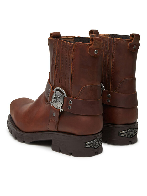 NEW ROCK NEW ROCK Kotníková obuv s elastickým prvkem M-7605-S20 Hnědá