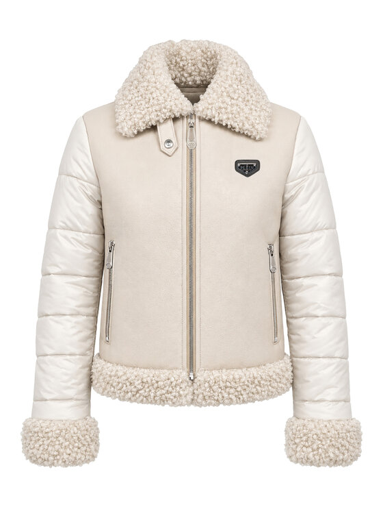 PHILIPP PLEIN PHILIPP PLEIN Kurtka puchowa 32441 Beżowy Regular Fit