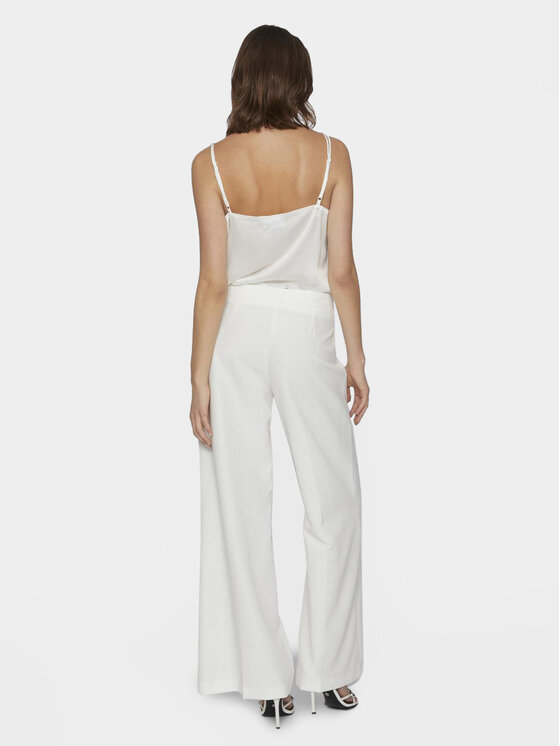 Vila Vila Stoffhose Clara 14093130 Weiß Wide Leg