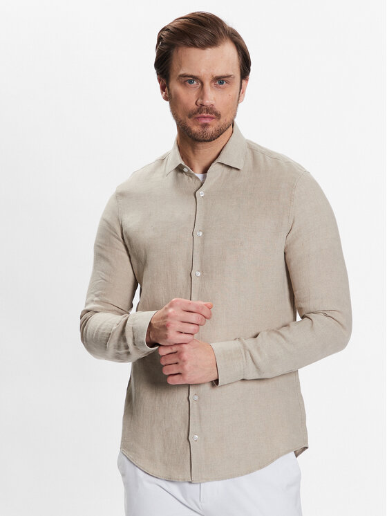 Calvin klein best sale linen shirt