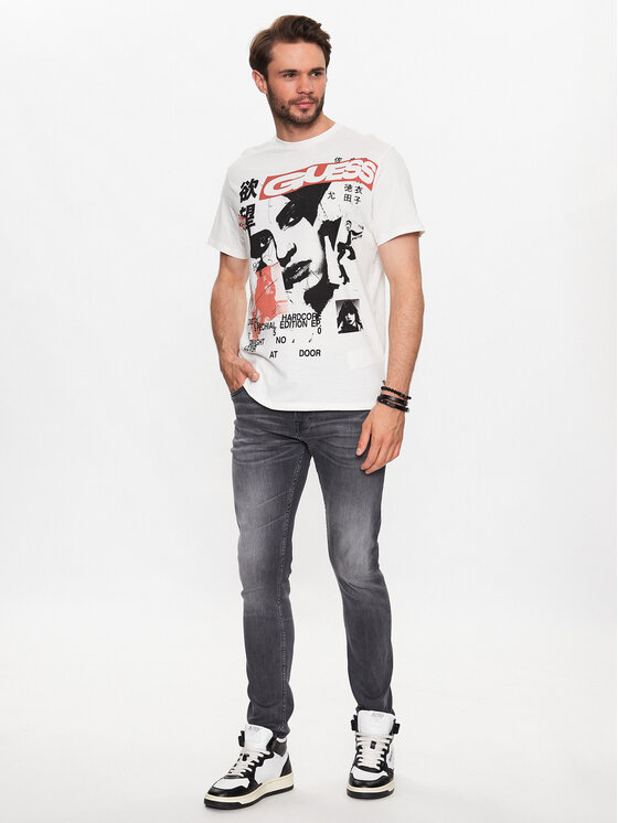Guess Guess Blugi Miami M2YAN1 D4Q52 Gri Skinny Fit