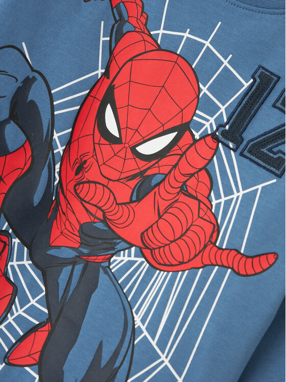 NAME IT NAME IT Bluzka SPIDERMAN 13231947 Niebieski Regular Fit