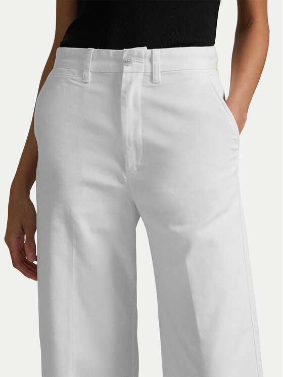 Polo Ralph Lauren Polo Ralph Lauren Stoffhose 211873988002 Écru Wide Leg
