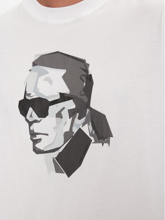 KARL LAGERFELD KARL LAGERFELD Marškinėliai 755060 544242 Balta Regular Fit