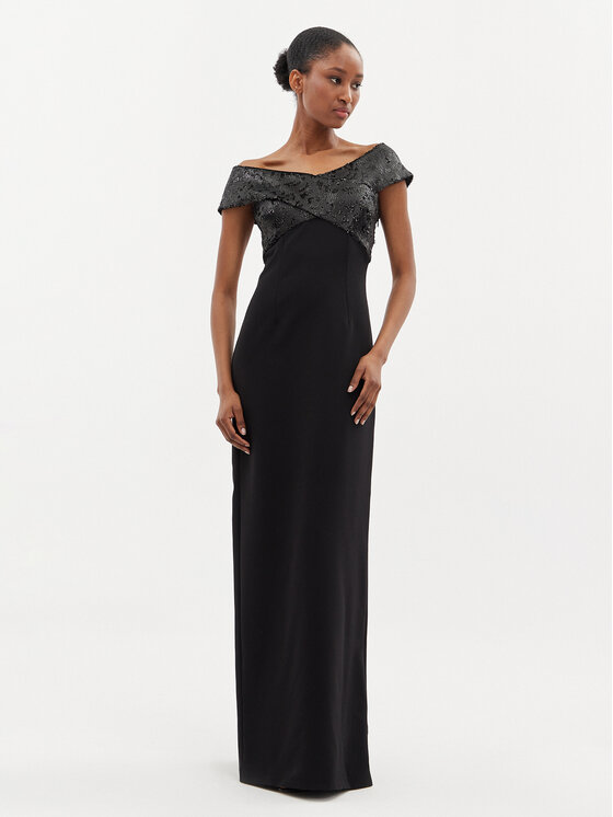 Just Cavalli Just Cavalli Õhtune kleit 76PAO904 Must Regular Fit