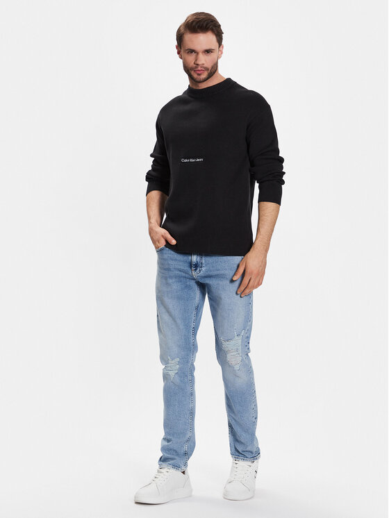 Calvin Klein Jeans Calvin Klein Jeans Džemper J30J322859 Crna Regular Fit