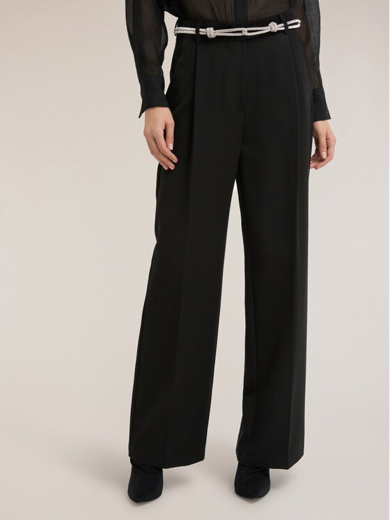 Motivi Motivi Pantaloni di tessuto P253Q003864N0Z3 Nero Over Fit