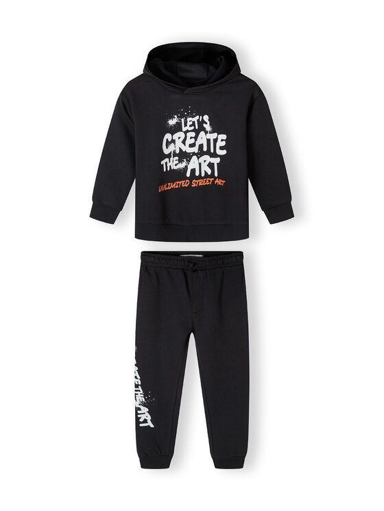 MINOTI MINOTI Bluza 23fleece125 Czarny Regular Fit