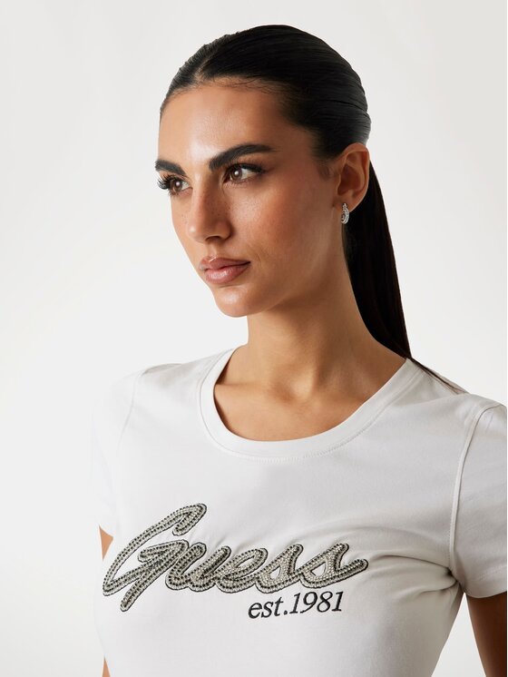 Guess Guess T-Shirt 177027 Bílá Classic Fit