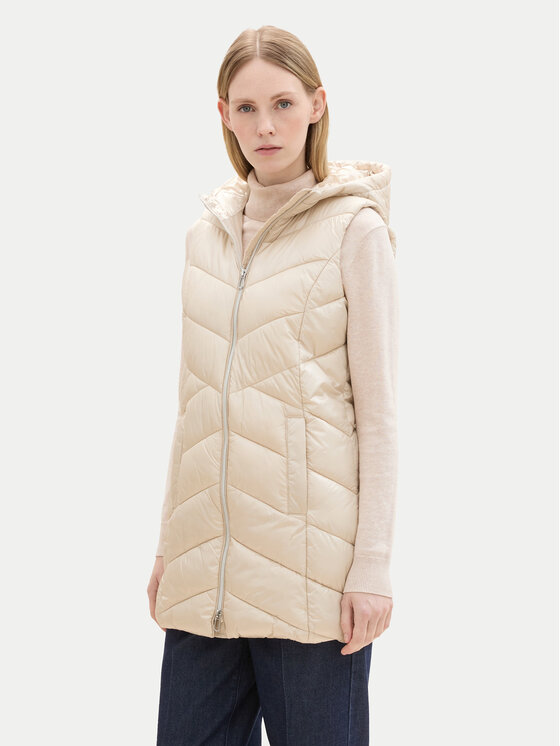 Tom Tailor Tom Tailor Bodywarmer 1041490 Écru Slim Fit