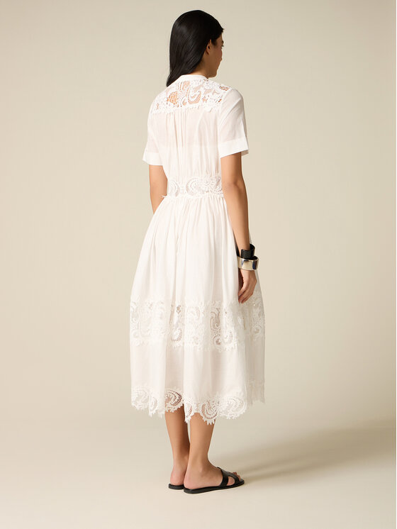 Oltre Oltre Vestito da giorno 7050R005009N011 Bianco A-Line Fit
