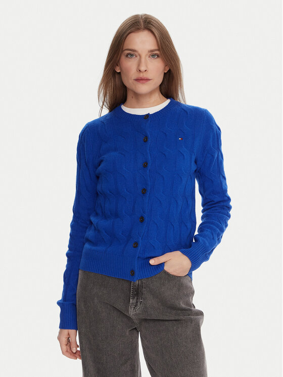 Tommy Hilfiger Cardigan WW0WW47463 Albastru Regular Fit