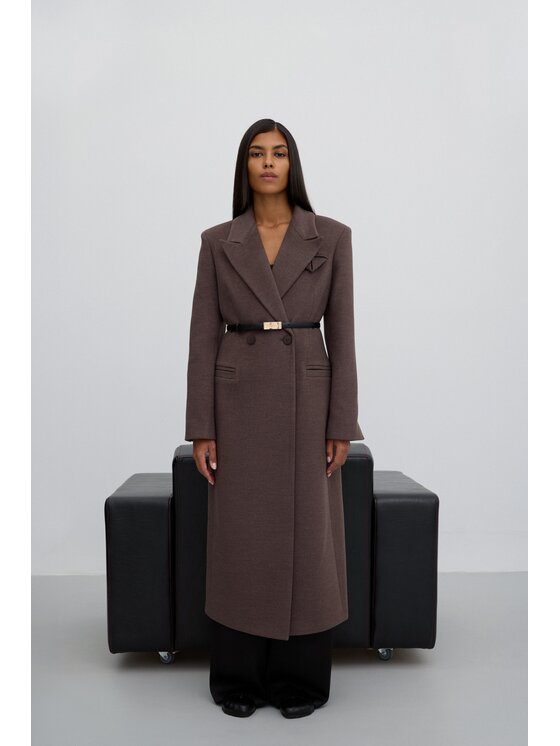 Estro Estro Cappotto ER00118054 Marrone Loose Fit