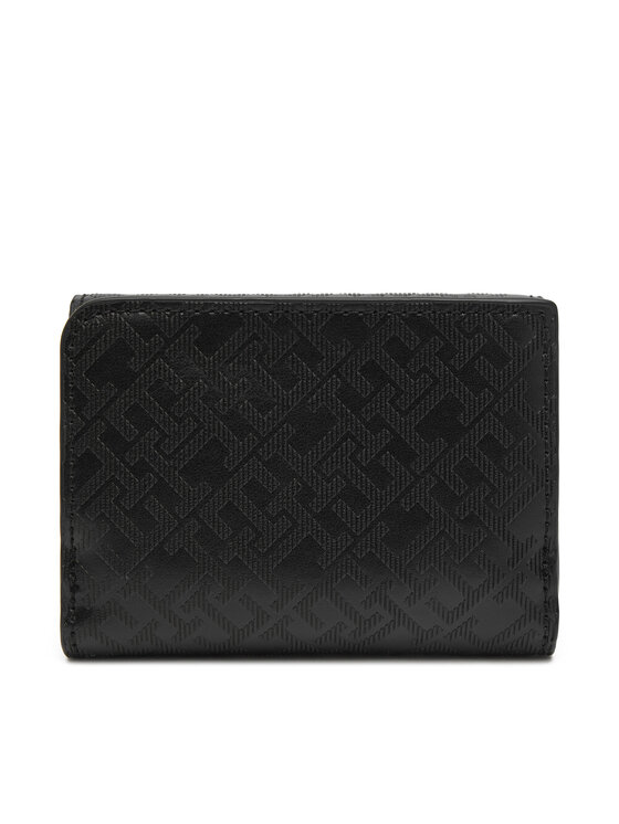 Tommy Hilfiger Tommy Hilfiger Veľká dámska peňaženka Th Distinct Trifold Wallet Mono AW0AW17257 Čierna
