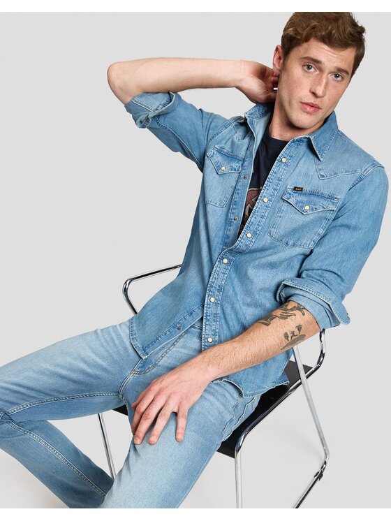 Lee Lee Koszula REGULAR WESTERN SHIRT Niebieski Regular Fit