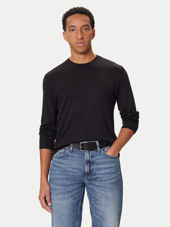 Calvin Klein Calvin Klein S dlouhým rukávem LV04LD227G Černá Regular Fit