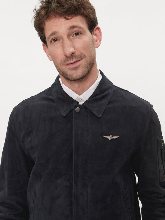 Aeronautica Militare Aeronautica Militare Bőrkabát 241PN5033PL216 Kék Regular Fit