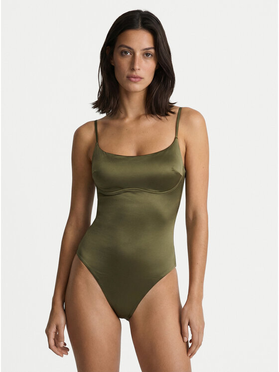 Calvin Klein Swimwear Calvin Klein Swimwear Női fürdőruha LV00Q61120 Khaki