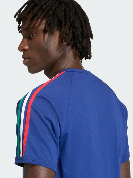 adidas adidas T-Shirt 3-Stripes Niebieski jasny Regular Fit