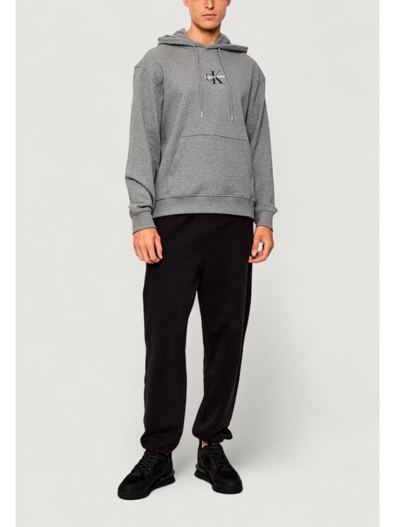 Calvin Klein Jeans Calvin Klein Jeans Μπλούζα LS EU 350TERRY MICRO MONOLOGO HO Γκρι Casual Fit